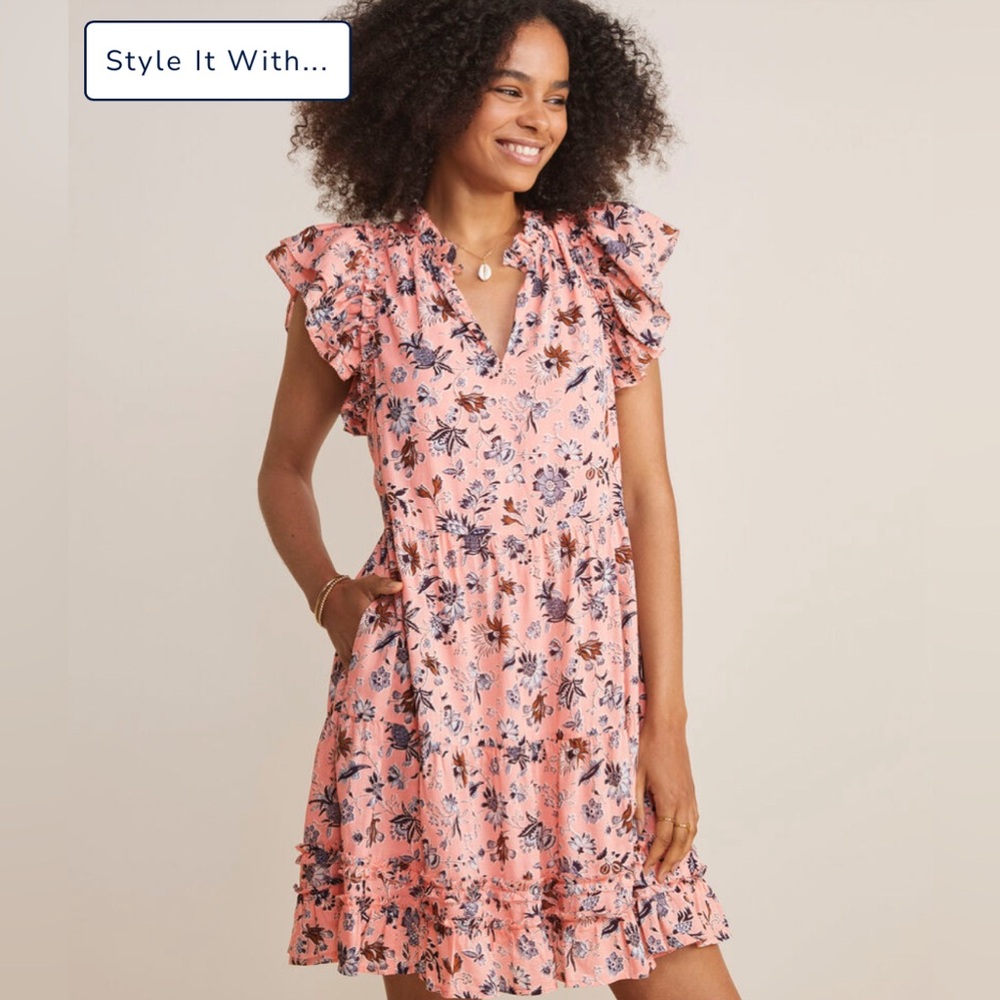 vineyard vines piper tiered mini dress